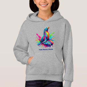 Farbenfrohe Seelöwe Hoodie
