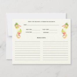 Farbenfrohe Seepferd Ozean Familien Rezeptionskart