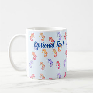 Farbenfrohe Seepferde Muster Kaffeetasse