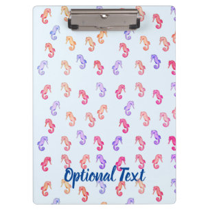 Farbenfrohe Seepferde Muster Klemmbrett