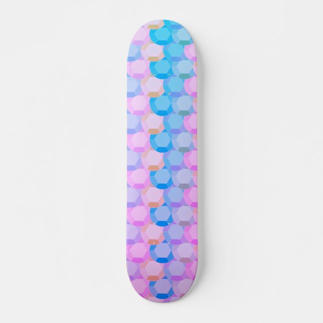 Farbenfrohe Sequins Skateboard (Vorne)