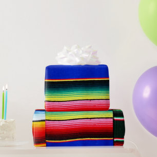 Farbenfrohe Serape-Streifen Geschenkpapier