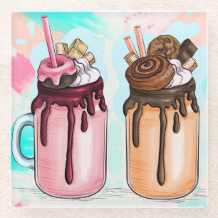 Farbenfrohe Shakes Glasuntersetzer