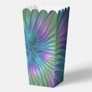 Farbenfrohe Shiny Fantasy Blume Abstraktes Fraktal Geschenkschachtel