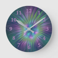 Farbenfrohe Shiny Fantasy Blume Abstraktes Fraktal