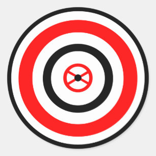 Farbenfrohe Shooting Targets Bright Runder Aufkleber