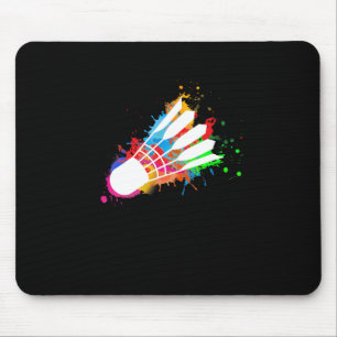 Farbenfrohe Shuttle Badminton Mousepad