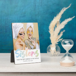 Farbenfrohe Sister-Foto Fotoplatte