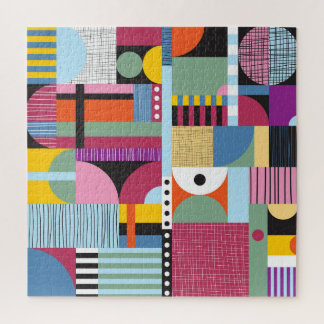 Farbenfrohe Skandinavier: fröhliches Muster Mix. Puzzle