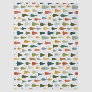 Farbenfrohe skandinavische Weihnachtsbaummuster Seidenpapier