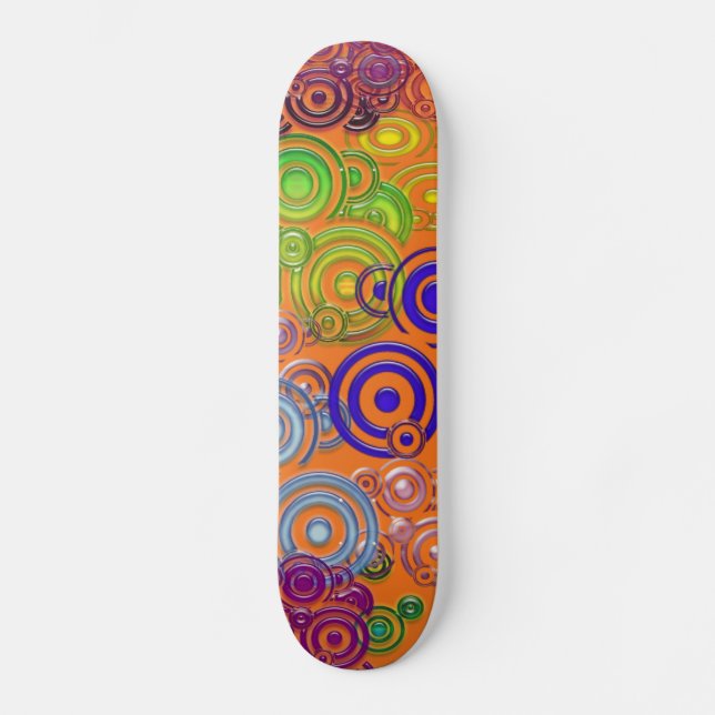 Farbenfrohe Skateboard (Vorderseite)