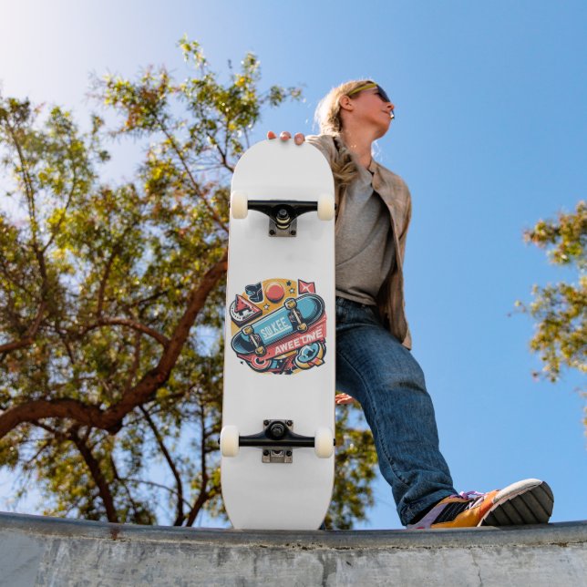 Farbenfrohe Skateboard Sokee Awetime Skateboard (Außenbereich 1)