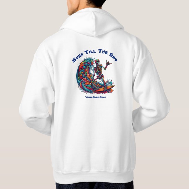 Farbenfrohe Skelettwanderung Hoodie (Rückseite)