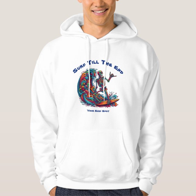 Farbenfrohe Skelettwanderung Hoodie (Vorderseite)
