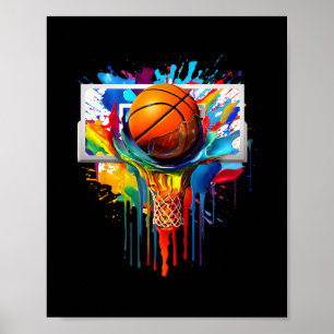 Farbenfrohe Sketll Tie Dye Farb Splash Hoop Net Sl Poster