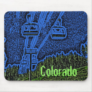 Farbenfrohe Skiliftmousepad Colorado Mousepad