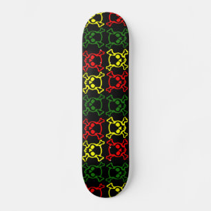 Farbenfrohe Skulls Skateboard