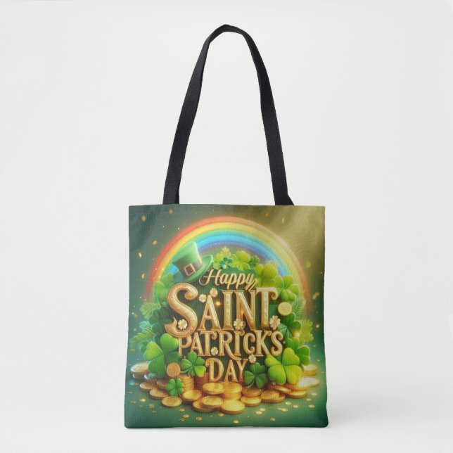 Farbenfrohe, skurrile Rainbow St. Patrick's Day (Vorderseite)