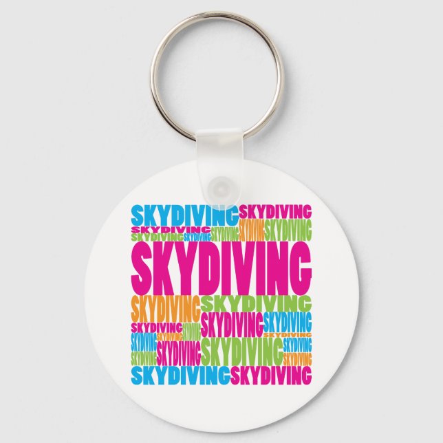 Farbenfrohe Skydiving Schlüsselanhänger (Vorderseite)