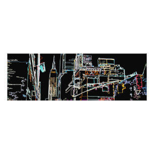 Farbenfrohe Skyline in Manhattan Fotodruck