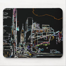 Farbenfrohe Skyline in Manhattan Mousepad
