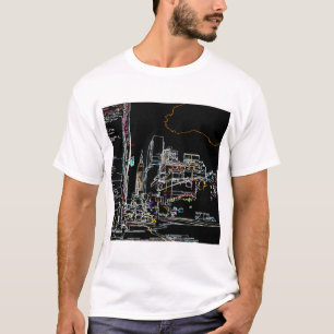 Farbenfrohe Skyline in Manhattan T-Shirt