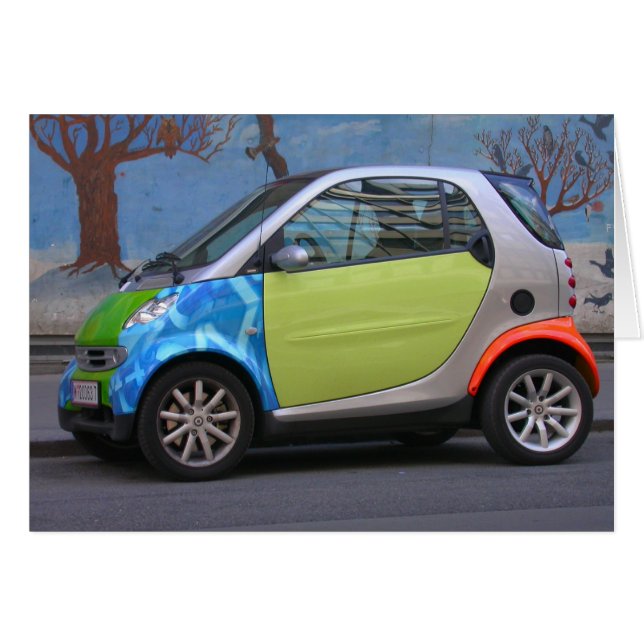 Farbenfrohe Smart Car (Vorderseite (Horizontal))