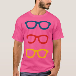 Farbenfrohe Smart Glasses Muster T-Shirt