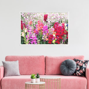 Farbenfrohe Snapdragon Garden Leinwanddruck