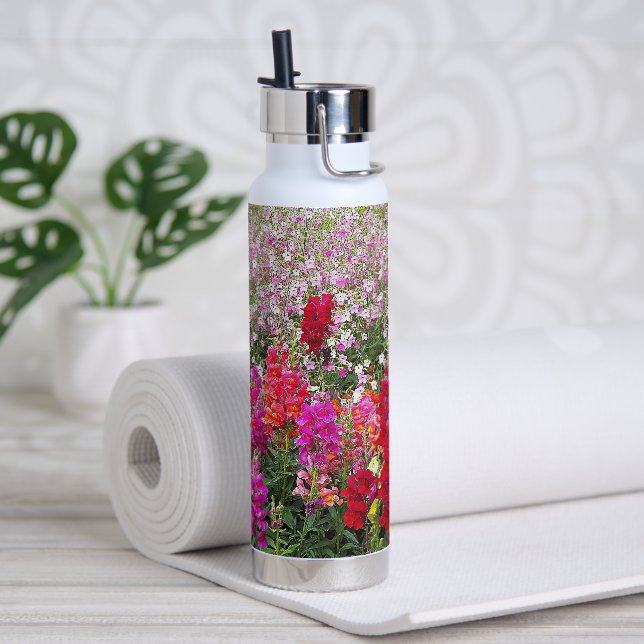 Farbenfrohe Snapdragon Garden Trinkflasche (Yoga)