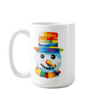 Farbenfrohe Snowman Tissue Paper Art Christmas