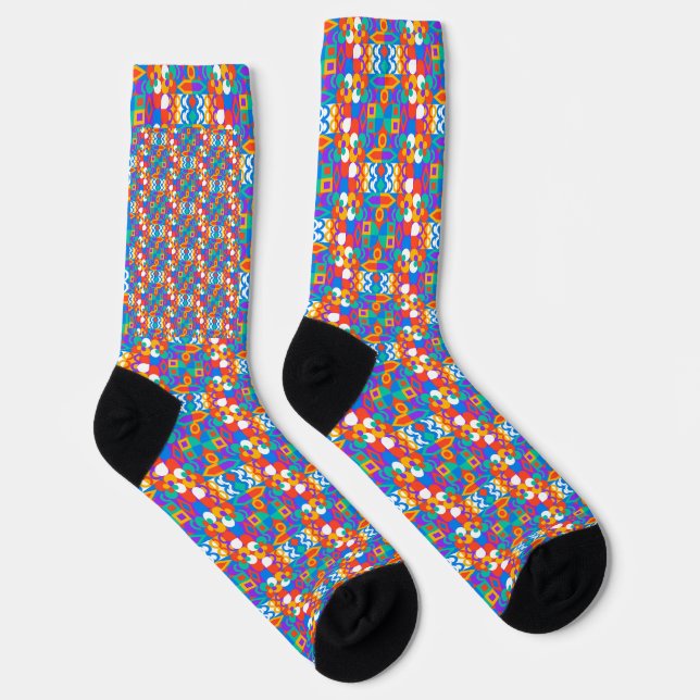 Farbenfrohe Socken mit einem lebendigen geometrisc (Rechts)