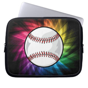 Farbenfrohe Softball; Baseball Laptopschutzhülle
