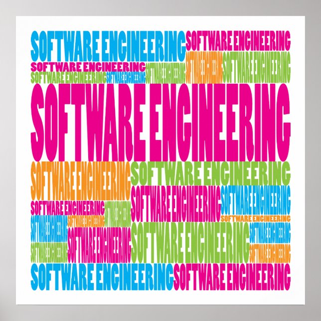 Farbenfrohe Software Engineering Poster (Vorne)