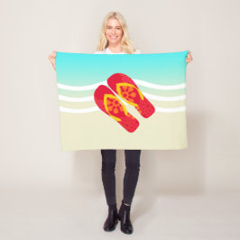 Farbenfrohe Sommer Beach Flip Flops Beach Blanket Fleecedecke