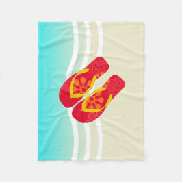 Farbenfrohe Sommer Beach Flip Flops Beach Blanket Fleecedecke