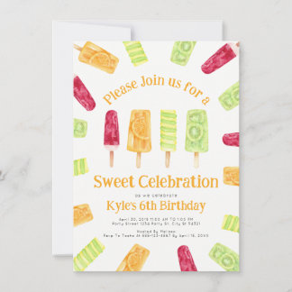 Farbenfrohe Sommer-Popsität Party Einladungen