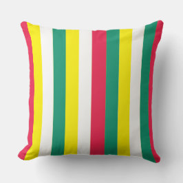 Farbenfrohe Sommer Streifen Muster Kissen