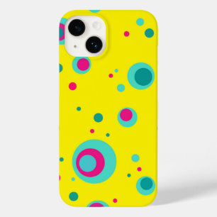 Farbenfrohe Sommerblasen Punkte Gelb Frische Muste Case-Mate iPhone 14 Hülle