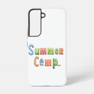 Farbenfrohe Sommercampingtexte für Outdoorabenteue Samsung Galaxy Hülle