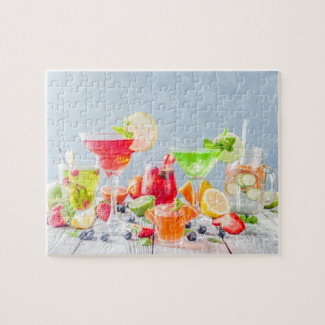 Farbenfrohe Sommercocktails und Cocktails Puzzle (Horizontal)