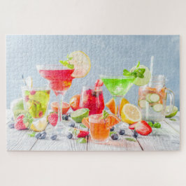 Farbenfrohe Sommercocktails und Cocktails Puzzle
