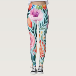 farbenfrohe Sommerdesign der Blume Leggings
