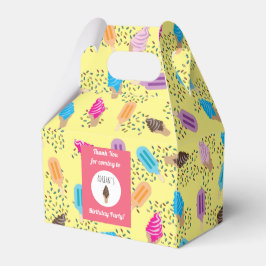 Farbenfrohe Sommereis Pop Birthday Party Geschenkschachtel