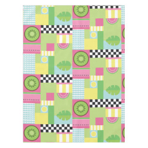 Farbenfrohe Sommerfrüchte Rosa-Gelb-Mosaik Tischdecke