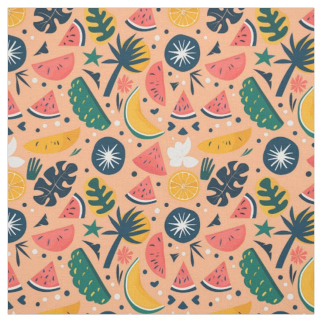 Farbenfrohe Sommerfrüchte Stoff (Muster)