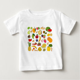 Farbenfrohe Sommerfruchtmuster Baby T-shirt