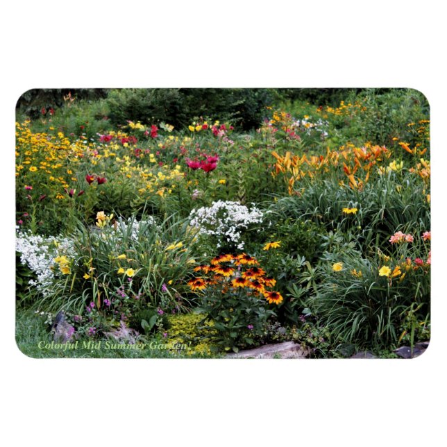 Farbenfrohe Sommergärten! Magnet (Horizontal)