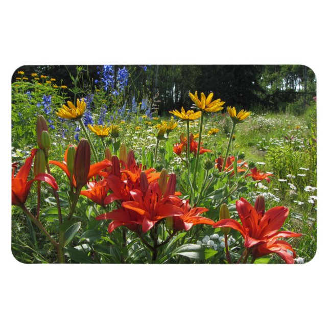 Farbenfrohe Sommergärten! Magnet