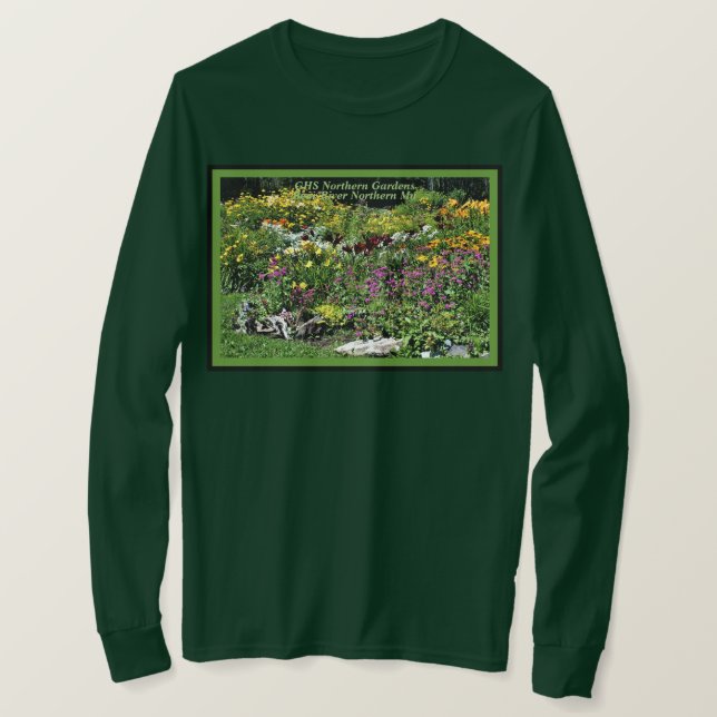Farbenfrohe Sommergärten T-Shirt (Design vorne)
